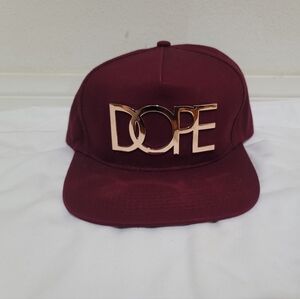 DOPE Maroon Cap with Metallic Logo